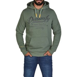 DENIMFY - DFArno - Hoodie - Groen - Regular Fit