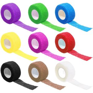 9 Rolls Self Adhesive Bandage 2.5 cm x 4.5 m Adhesive Bandage Cohesive Bandage Elastic Bandage Adhesive Tape Vet Wrap Band for Wrists Fingers Toes