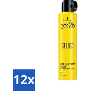 Schwarzkopf - Got2b - Hairspray - Extreme Freeze - Extra Hold & Stylingkracht - 300 ml - Voordeelverpakking - 12 stuks