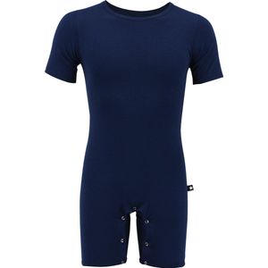 Romper body met pijpjes en drukknopen - onesie - marine - volwassenen - incontinentie - M