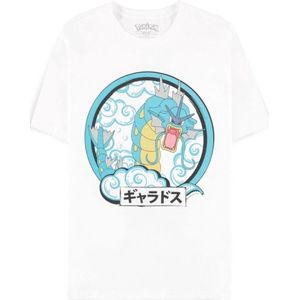 Pokémon - Gyarados - T-shirt - Wit - 100% Katoen - Regular Fit