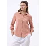 Felix Hardy - Linnen Katoen Blend Shirt - Overhemd - Zalmkleurig