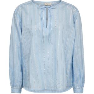 Freequent Blouse Fqsimi Blouse Chambray Blue W. Silver Dames Maat - M