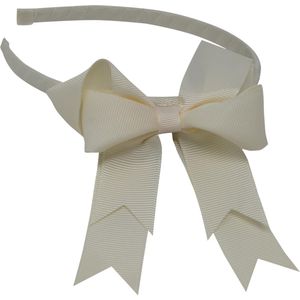 Jessidress® Haarband Haar Diadeem met haarstrikje - Beige