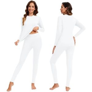 Dames Thermisch Ondergoed Set - Ademende Ski-ondergoed met Fleece Binnenkant en Zachte Leggings