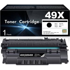 HP 49X/Q5949X - Alternatieve Toner - Zwart - 7000 Pagina's - Geschikt voor HP Laserjet 1160, 1320, 1320N, 1320NW, 1320TN, 3390, 3392, P2000, P2011, P2011n, P2012, P2012n, P2013, P2013n, P2014, P2014n, P2015, P2015d, P2015dn, P2015n
