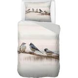 Snoozing Lake - Dekbedovertrek - Wit - Flanel - Inclusief 1 Kussensloop