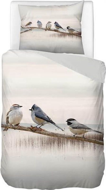 Snoozing Lake - Dekbedovertrek - Wit - Flanel - Inclusief 1 Kussensloop