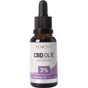 Renova CBD olie 3% 30ml - 1000mg CBD - cannabidiol - hennepolie