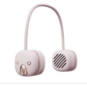 Hangende nekluidspreker- luidspeaker- kerst cadeau - nekspeaker- licht, muziek afspelen, telefoongesprekken beantwoorden, micro SD-kaart ondersteunen- 3wx2 - Roze kleur