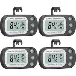 Digitale Koelkast Thermometer - Waterdichte Vriezer Thermometer met Max/Min Recordfunctie en Groot LCD Display