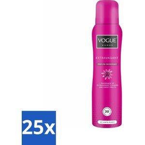 Vogue Extravagant Parfum Deodorant 150 ml - Bulkverpakking - 25 stuks