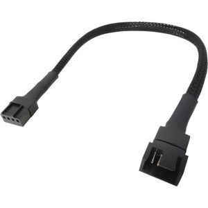 Premium 4-Pin PWM Fan Extension Cable 27cm - Braided Sleeve