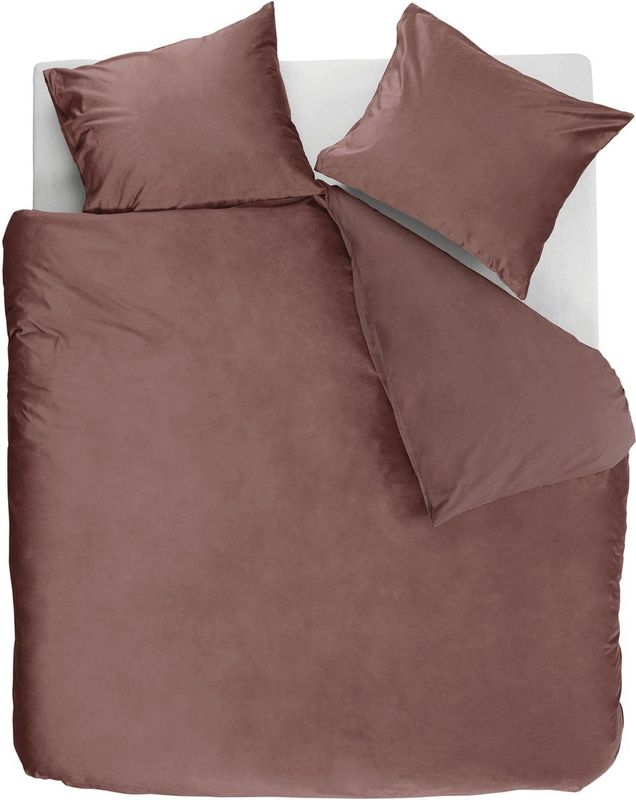 Ambiante - Velvety - Dekbedovertrek - Roze - Lits-Jumeaux - 240 x 200/220 cm