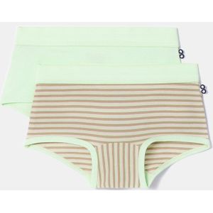 Woody 2 boxers meisjes - groen - streep - 252-10-SHD-Z/025 - maat 164