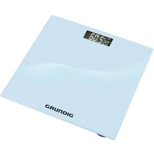Grundig Digitale Personenweegschaal – Glazen weegschaal met LCD-display – Precisieweegschaal 30x30 cm – Weegschaal met lichaamsanalyse – Antislip ontwerp