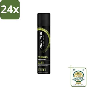 Syoss - Strong Hold - Haarspray - Sterke Fixatie - 300 ml - Voordeelverpakking - 24 stuks - Langdurige hold - Styling