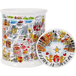 Blond Amterdam CITY Amsterdam Voorraadpot - Aardewerk - Multicolor