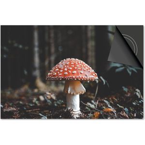 Inductie beschermer 77x51 - afdekplaat inductie mat - Dietrix Kookplaat beschermer - Exclusief - Herfst - Paddenstoel rood met witte stippen