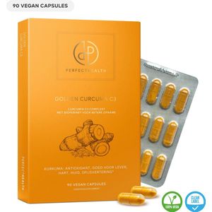 Perfect Health - Kurkuma Capsules met Zwarte Peper - 90 stuks - Curcumin C3 Complex - Vegan