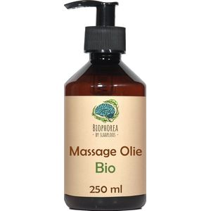 Biophorea Massage Olie - Biologische Massageolie - 250ml - Slaaploos basisolie - Mengbaar met etherische olie