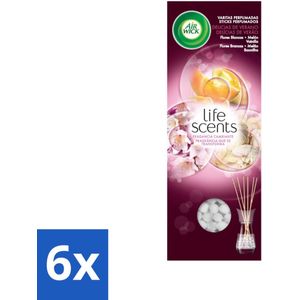 Air Wick - Life Scents - Geurstokjes - Zalige zomer - Rose & Raspberry - 40 ml - Voordeelverpakking - 6 stuks