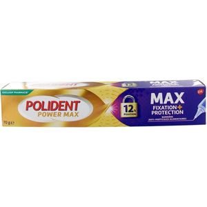POLIDENT POWER MAX Fixation + Protection 70 g - tandprothese zelfklevende crème - Kleefpasta