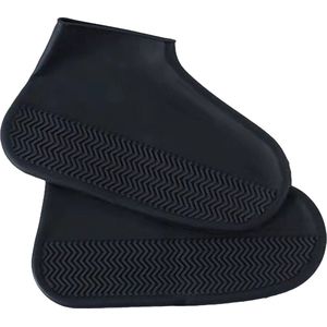 Somstyle 1 Paar Luxe Schoenhoesjes - Maat 39 t/m 44 - Overschoenen - Siliconen Rubber - Zwart