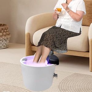 Elektrisch Voetbad & Massage Spa – Novihome Draagbare Wellness Voetverzorging met Warmte, Massage, Kleurlicht & Pedicurefunctie – Acryl Massagevoetbad voor Thuis en Reizen