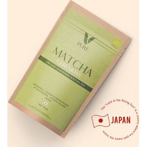 PureVitamines Premium Ceremoniële Matcha Thee - Hand -Geselecteerde Matcha uit Kyushu Island Japan - 100% Biologisch Gecertificeerd - 100 gram - Groen