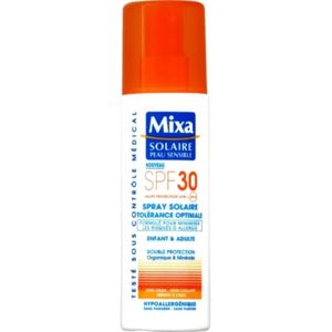 Mixa Solaire Zonnebrandspray Dermo Double Protect - Voor Kwetsbare Huid - SPF30+ - 200 ml