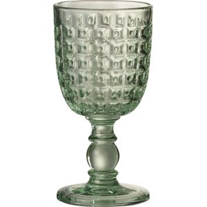 J-Line drinkglas Op Voet Motief - glas - groen - large - 4 stuks