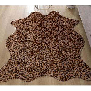 vloerkleed luipaard tijger print - 75x110 cm - Dierenvel tijgervel luipaardhuid Vloerkleed tapijt