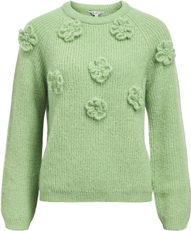 Object - Objgitta Re Knit Pullover - Fair Green/melange - Dames