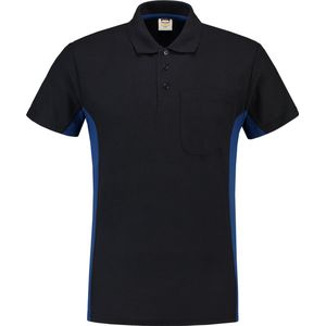 Tricorp 202002 Poloshirt Bicolor Borstzak - Marineblauw/Koningsblauw - 7XL