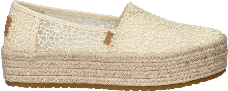 Toms - Valencia - Espadrilles - Beige - Jute - Plateauzool 4cm