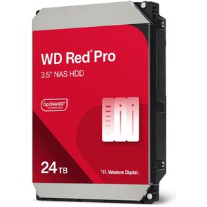 Western Digital - Red Pro - Interne Harde Schijf - 24TB - 3,5 inch - 7200 RPM - SATA 6 Gb/s - 512 MB Cache