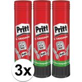 3x Pritt lijmstift - 11 gr - lijm