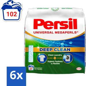 Persil Universal Megaperls - Waspoeder - Witte en Gekleurde Was - 17 Wasbeurten - Voordeelverpakking - 6 stuks