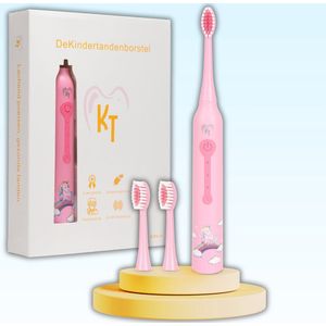 KT - Unicorn - Elektrische tandenborstel kind - Roze - Sonische elektrische kindertandenborstel