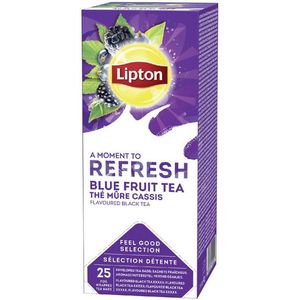Thee lipton refresh blue fruit tea 25x1.5gr | Pak a 25 stuk | 6 stuks