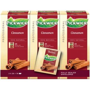 Pickwick Professional kaneel thee 25 zakjes à 1,6 gr per doosje, doos 4X3 doosjes
