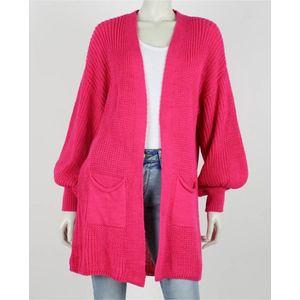 Vest Lady - Middellang - Fuchsia - One Size (Maat 38 t/m 40/42)