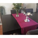 Kerst Tafelloper 45 x 150 cm Bordeaux Rood & Zilver
