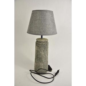 Cement Potten Serie - Lampvoet Aardewerk ''smal'' D14 H43,5cm Grijs