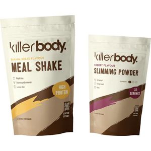 Killerbody Afval Starterspakket - Maaltijdshake & Fatburner - Banana Bread & Cherry - 1200 gr