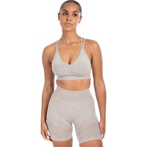 Smilodox Dames sportbeha Batik Acid Cross Scrunch ideaal voor training