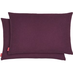 Blumtal Chenille Kussenslopen - Set van 2 - Zacht en met Blinde Rits - Kussenhoes 30 x 50, Aubergine - Paars