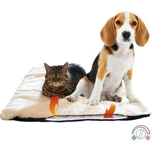 huisdierdeken voor hond of kat, zachte afwerking, zware winterdeken, fleece deken gezellig kattenbed, 60L x 40B centimeter