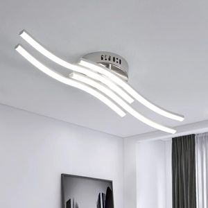 Goeco Plafondlamp - 53cm - Groot - LED - 24W - Golvende Plafondlamp - Koel Wit Licht - 6000K